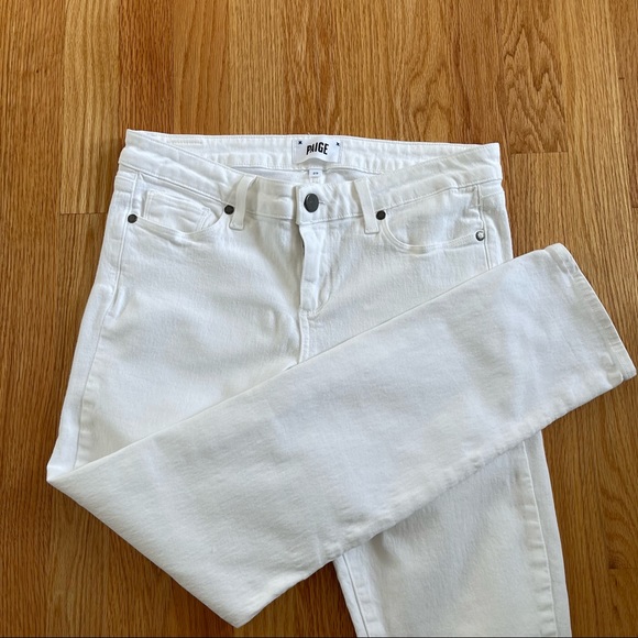 PAIGE Denim - Paige Skyline Ankle Peg White Jeans Sz 29